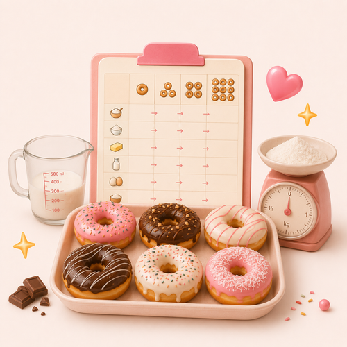 Donut Recipe Scaling & Batch Planner